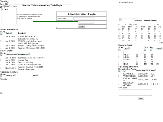 School Admin screenshot