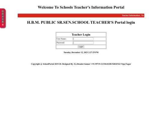 teachersloginportal screenshot