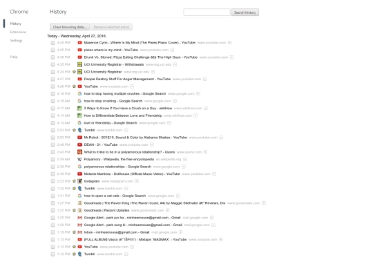 history screenshot