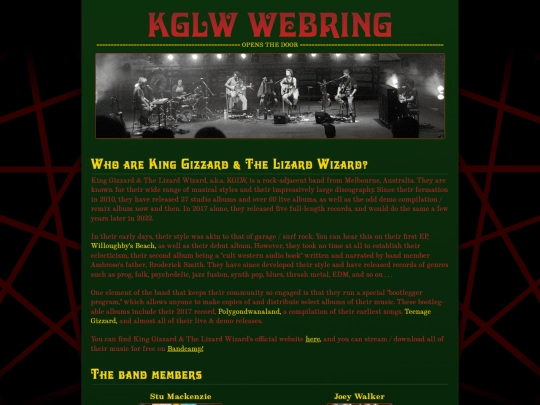 bandinfo screenshot