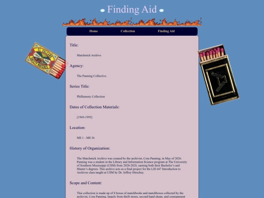findingaid screenshot