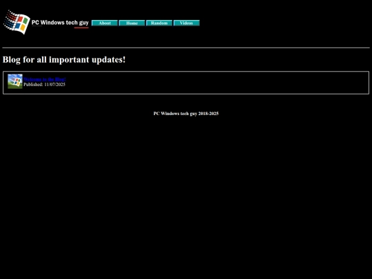 Blog screenshot