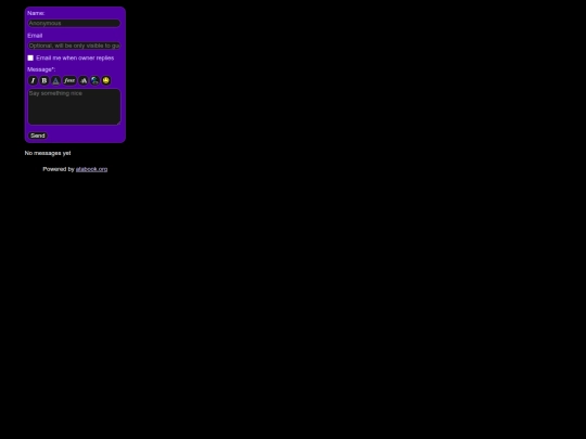 guestbook screenshot