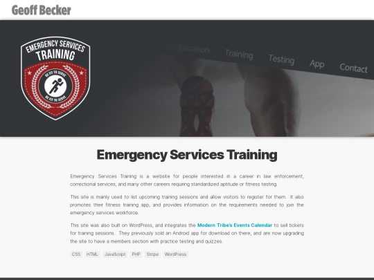 work/emergency-services-training screenshot