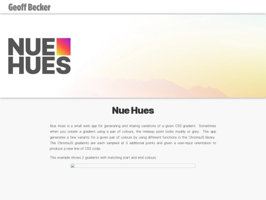 work/nue-hues screenshot