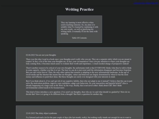 writing-practice screenshot