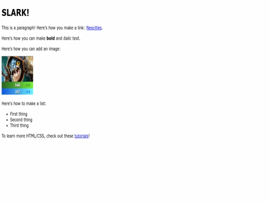 index screenshot