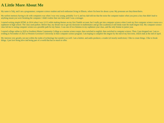 aboutme screenshot