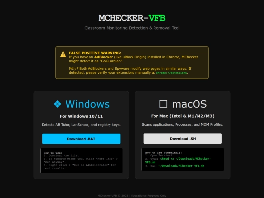 MChecker screenshot