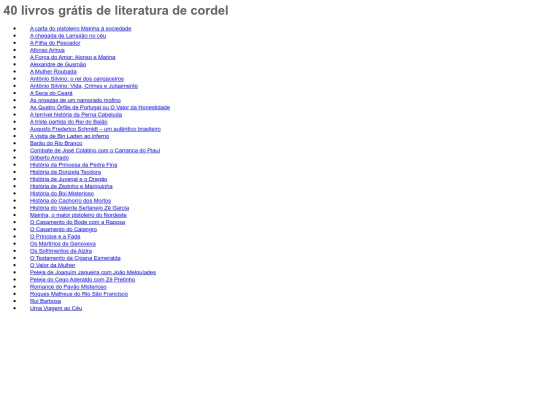 cordel/40 livros de cordel screenshot