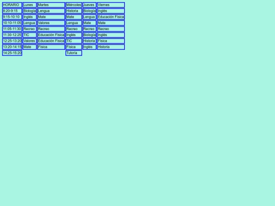 horario screenshot