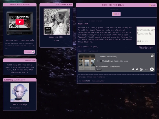 pages/musicarchive screenshot