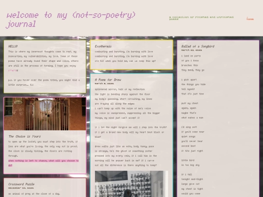 pages/poems screenshot
