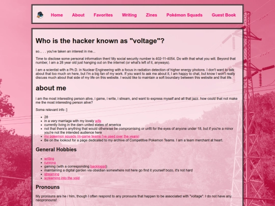 pages/about screenshot