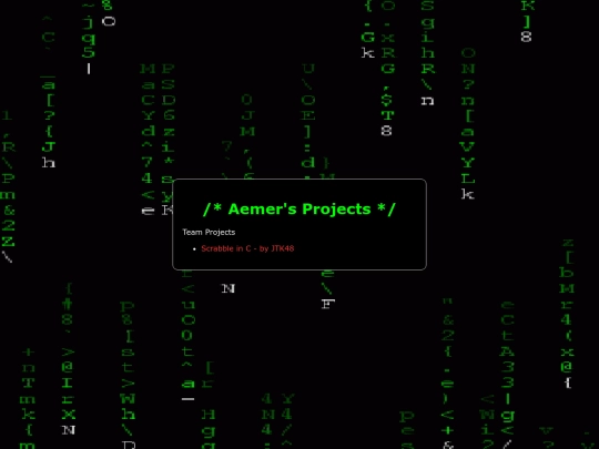 projects screenshot