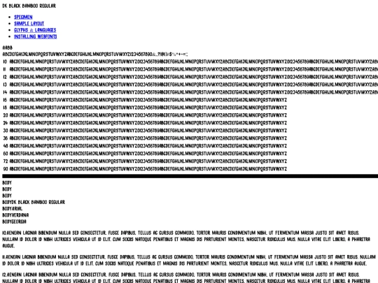 Ink-Writings/dk_black_bamboo-demo screenshot