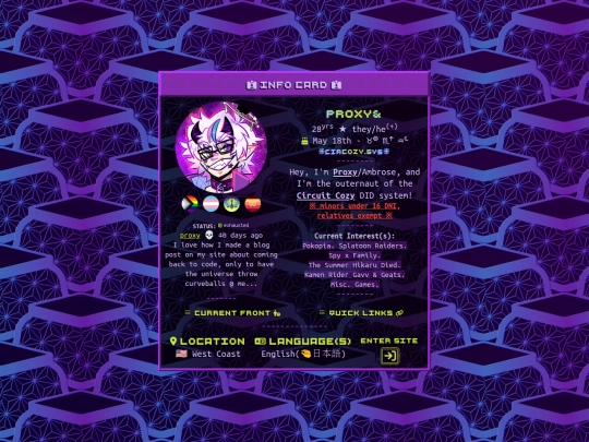 info screenshot