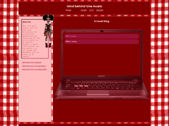 blog/travelblog screenshot