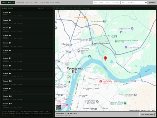 apps/dprk-map screenshot