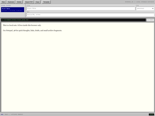 apps/notepad-98 screenshot