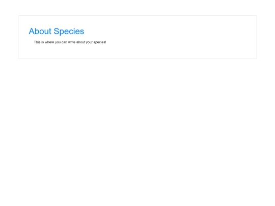 species screenshot