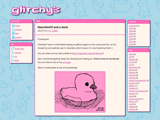 blog/2023-07-26-neocities-and-a-duck screenshot