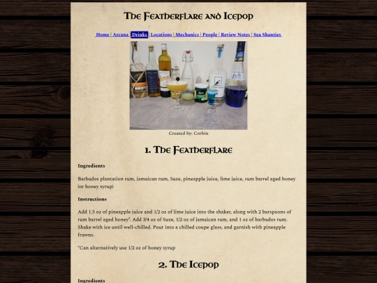 dnd/Drinks/The Featherflare and Icepop screenshot