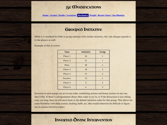 dnd/Mechanics/5e Modifications screenshot
