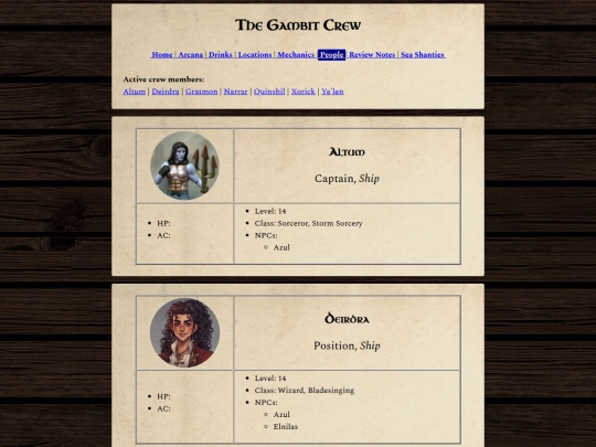 dnd/People/The Gambit Crew screenshot