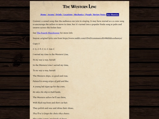 dnd/Sea Shanties/The Western Line screenshot