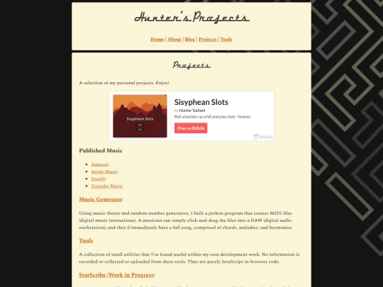 projects screenshot