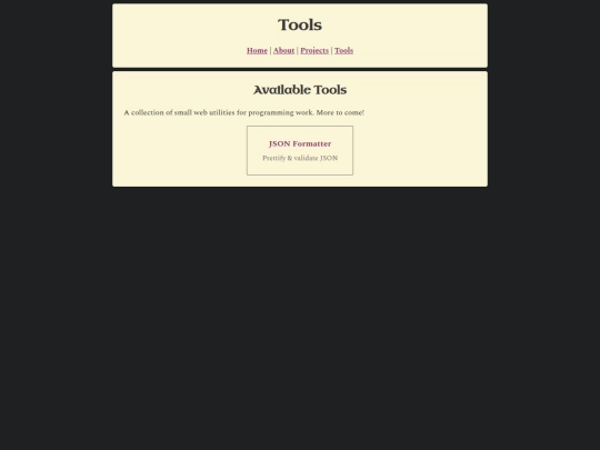 projects/tools screenshot