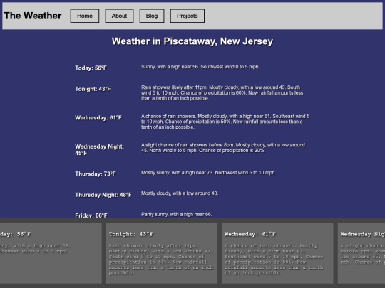 projects/weather screenshot