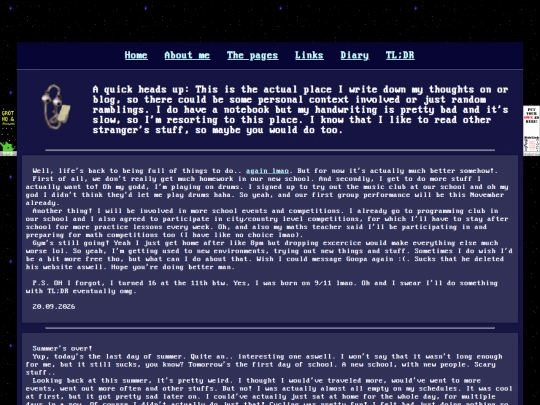 diary screenshot