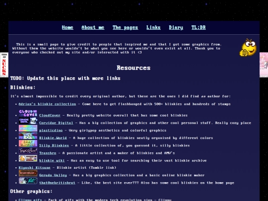 links screenshot