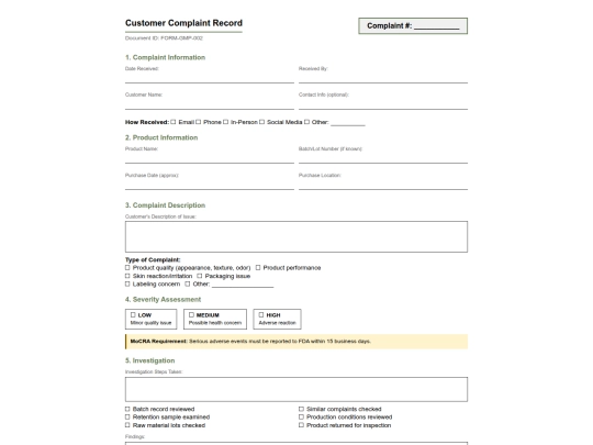 downloads/FORM-GMP-002-Complaint screenshot