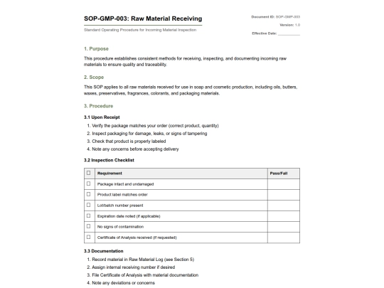 downloads/SOP-GMP-003-Materials screenshot