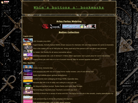 bookmarks screenshot