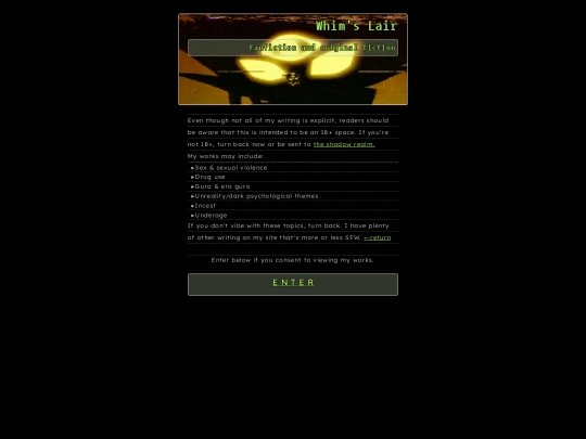 fics/ficlanding screenshot