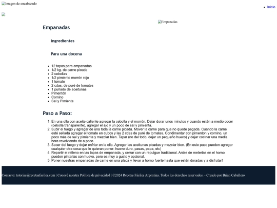 Recetas Fáciles/Empanadas screenshot