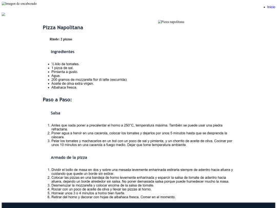Recetas Fáciles/Pizza screenshot