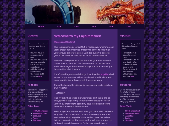 testpage screenshot