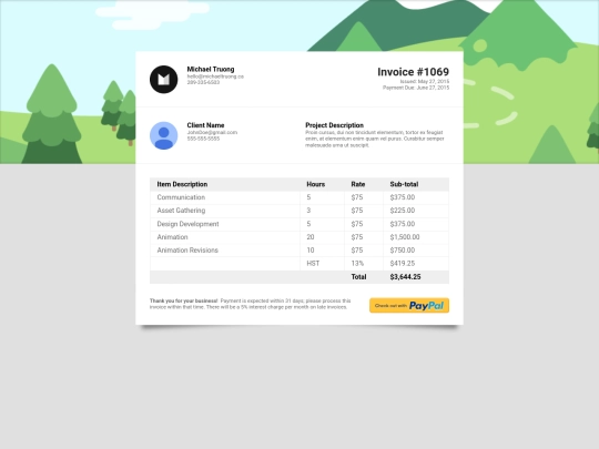 invvoice screenshot