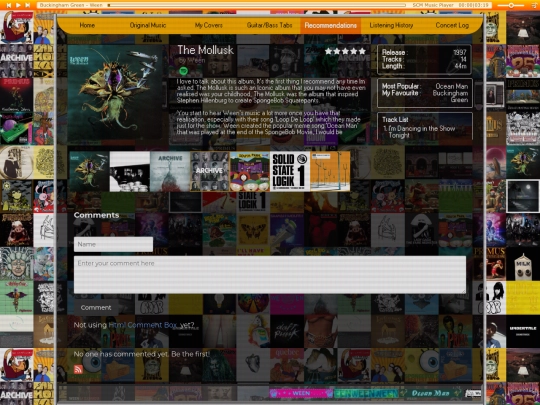 music/recommendations screenshot