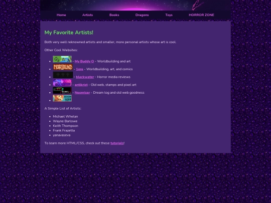 artists screenshot