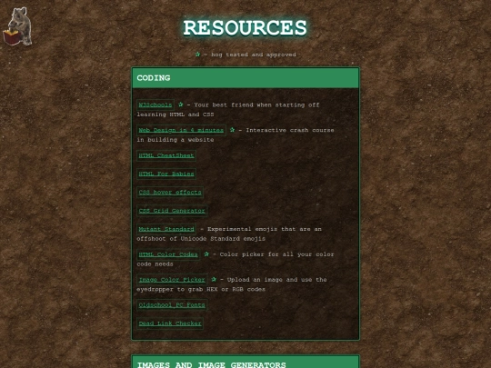resources screenshot
