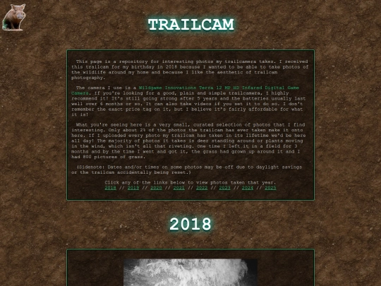 trailcam/2018 screenshot