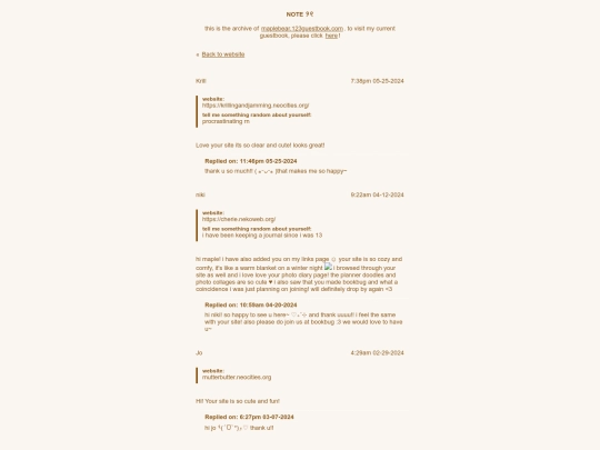 guestbook-archive screenshot