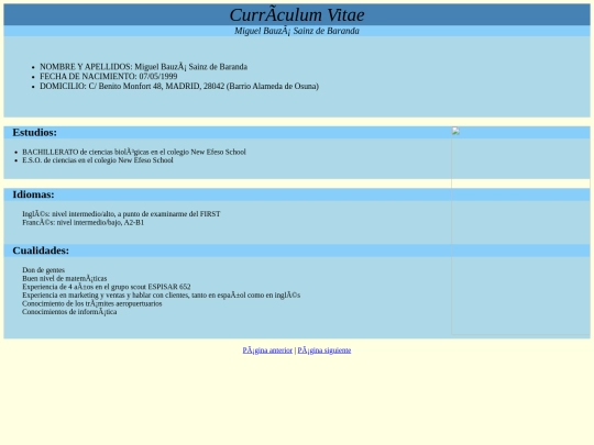 paginaCV screenshot