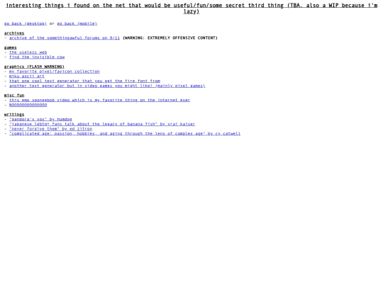 links screenshot